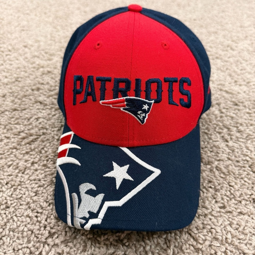 New Era 9FORTY New England Patriots Adjustable Hat NFL Red Blue Logo Cap OSFM